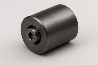 3/8" long  X 1" round tungsten rod with counter-bored hole with 6-32 socket head cap screw with Torx drive