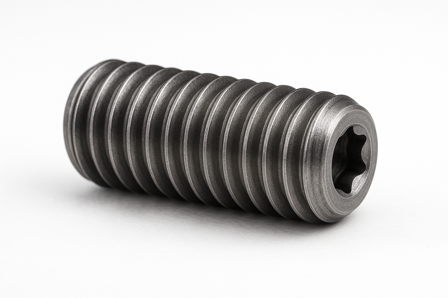 no head on the set screw. its all the same diameter